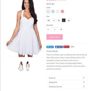 Lauren James Livingston in Blue Seersucker.